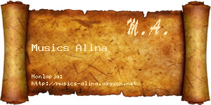 Musics Alina névjegykártya